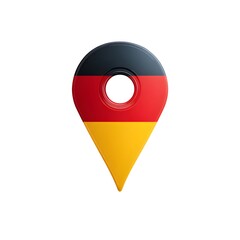Germany, Geolocation sign, image in national colors on a neutral transparent background for designers, marketers. Popular illustration, object, symbol, texture, pattern, holiday.