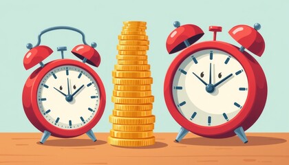 Time management techniques for kids educational illustration classroom playful style engaging environment