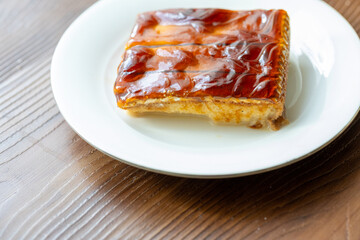 Close-Up of Traditional Albanian Balkan Dessert
