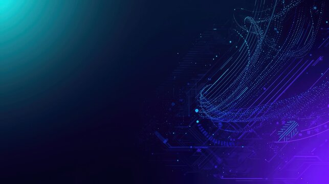 Dynamic technology lines and dots create a stunning modern data network design