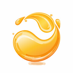Golden fluid vortex with droplets evokes energetic movement and liquid smoothness creating a