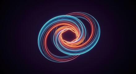 Abstract visualization of recursive feedback loops and idea repetition within a closed system, illustrating conceptual isolation and confirmation bias ,isolation ,modern ,analysis