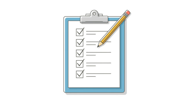 Modern checklist for project management, task completion, and business planning offers an organized approach to productivity, efficiency, and success