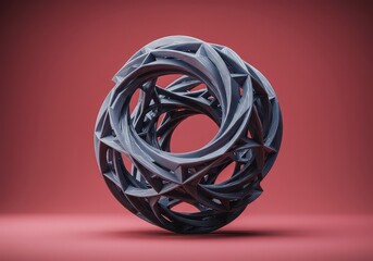 An intricate three dimensional model featuring complex, non-repeating curves and angles. This unique structure challenges standard geometry ,design ,complexity ,geometry