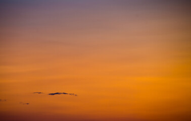 Orange clouds. Sunset sky. Texture, backgorund