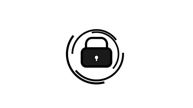 The car key with a secure padlock symbol is a vector icon for digital web protection and safe access design