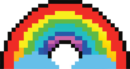 Obraz premium Pixel rainbow