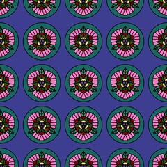 seamless pattern with flowers damask