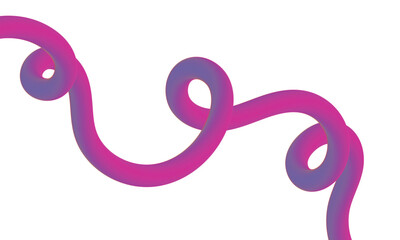 Fototapeta premium Abstract Wave on a Transparent Background. Dynamic Squiggle, Swirl and Spiral Ribbon. 3D Wave Line Shape.