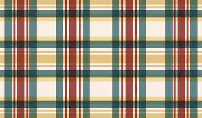 Warm Autumn Plaid Pattern with Classic Tartan Design in Earthy Tones