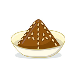 Sweet Brown Paste with Seeds in a Bowl