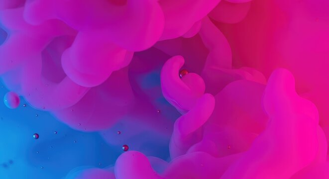 Abstract background of flowing, swirling magenta and blue liquid colors creating a surreal, ethereal, and cosmic effect ,magenta ,background ,colorful