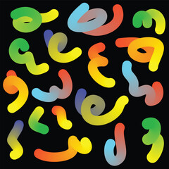 Colorful confetti and heart seamless pattern design for fabric and wallpaper