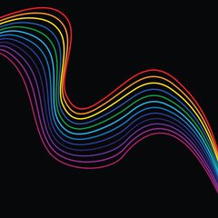 Colorful abstract rainbow wave background design