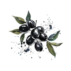 2D design Vector illustration, My Watercolor, hand-painted, simple, sliced plum painting illustration isolated on a white background, EPS format design. vector design