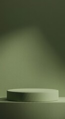 A beautiful, dusty bay leaf green background featuring a subtle stucco texture. Muted olive tone for modern design and organic product packaging ,earth tone ,peaceful ,stucco