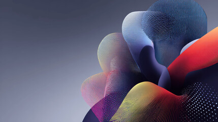 Abstract 3D Wavy Particle Background