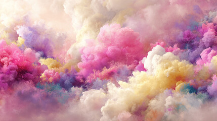 Ethereal Pastel Cloudscape Background