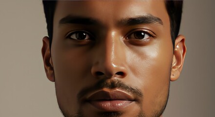 Close-up Portrait of a Young Man's Face