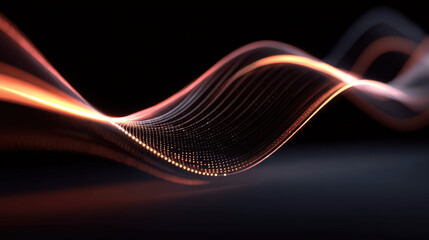 Abstract Glowing Light Wave Background