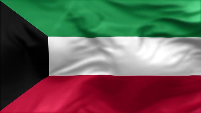 Kuwait flag is waving in the wind. High-quality flags are perfect. They are perfect for various creative projects.