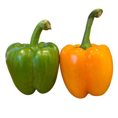 green anf yellow peppers