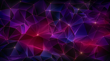 Vibrant Geometric Abstract Background with Purple and Pink Low P