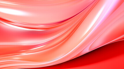 Vibrant Abstract Background with Flowing Red and Pink Gradient L