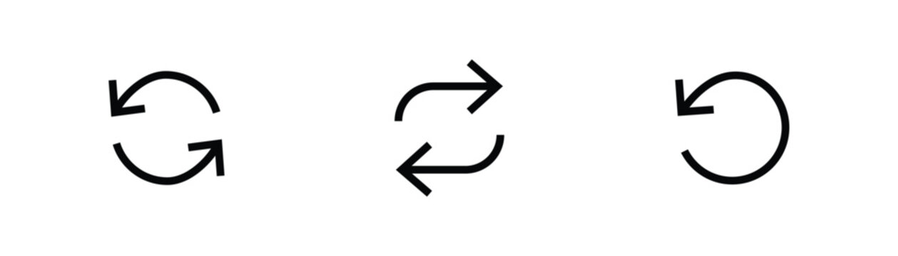 double reverse arrow, replace icon, exchange, Cashback Refund money, convert icon, trade, return icons button, vector, sign, symbol, logo, illustration, editable stroke, flat design style isolated