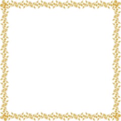 Simple Square Frame with White Background, Unique Frame, Border Frame and Amazing Photo Frame, Golden Unique Square Frame