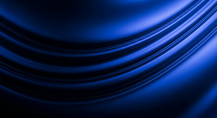 Fototapeta premium Deep Blue Satin Fabric Abstract Waves image photo