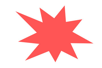 Red starburst explosion shape 