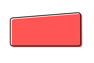 Red rounded rectangle label shape