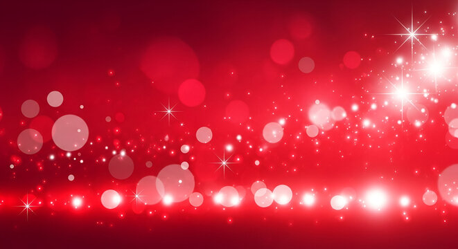 Red Bokeh Lights and Sparkles Background glitter
