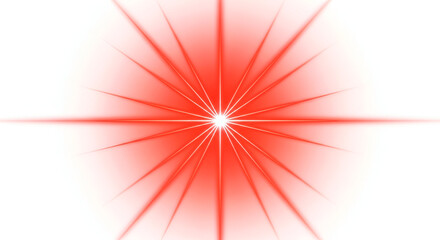 Red Starburst Light Effect on White glow