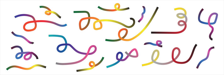 3d color gradient wave lines abstract background.