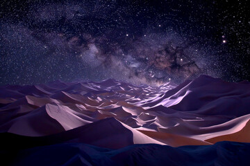 Ethereal Cosmic Ring Amidst Dark Nebula and Starlit Sky