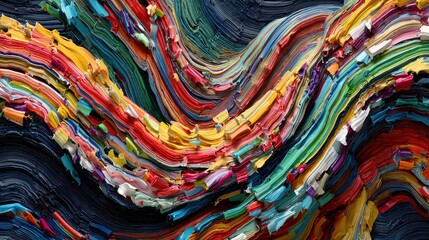 Abstract vibrant layered swirls