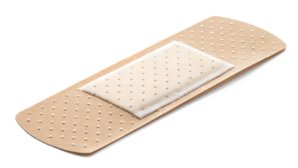 Adhesive bandage isolated on transparent background