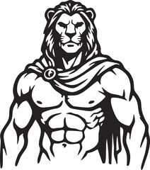 Fototapeta premium Greek god hercules vector illustration 