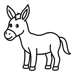 black and white horse