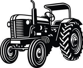 tractor isolated on white t shirt