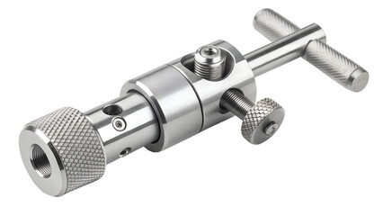 Metal adjustable clamp isolated on transparent background