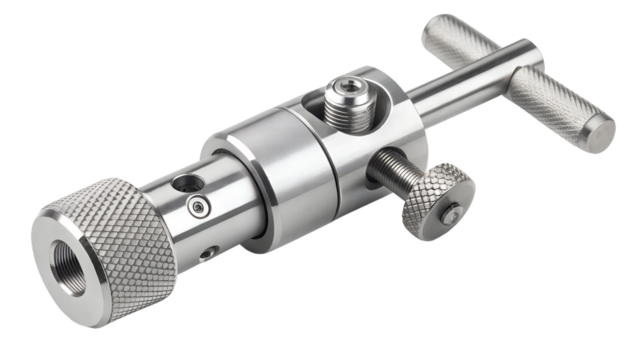 Metal adjustable clamp isolated on transparent background