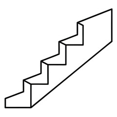 Simple isometric depiction of stairs