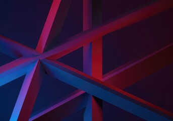 Abstract background showing complex geometric structures intersecting, representing depth, scale, and high-level dimensional theory ,high ,plane ,three
