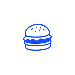 Blue outlined burger
