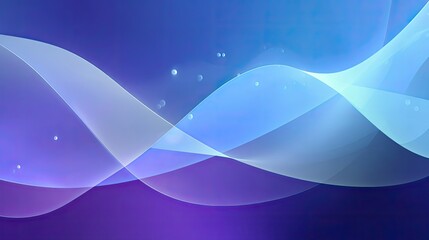 Ethereal Abstract Waves with Soft Light and Gradient Colors in Shades of Blue and Purple for Creative Background Design