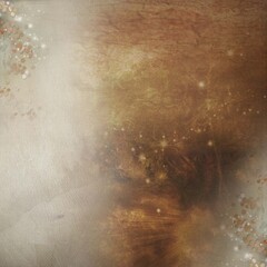 Elegant vintage brown and gold textured background with glowing sparkles and faded patterns, perfect for Christmas, New Year, or luxury invitation designs.
