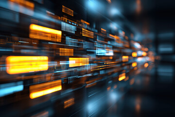 Big Data Artificial Intelligence Neural Network Flow Visualization Machine Learning Technology Innovation Cyberspace Digital Information Analysis Future Science Complex Data Stream Background